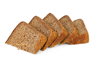 Image showing Few chunks of rye bread