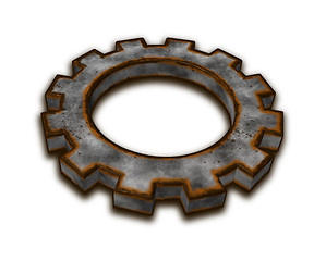 Image showing rusty gear wheel