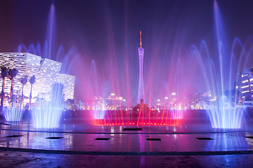 Image showing Fountain in Guangzhou Flower City Plaza