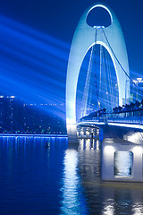 Image showing Bridge Night scene with spot light