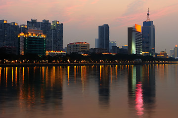 Image showing Night scene of Guanghzou city