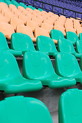 Image showing Chairs in stadium