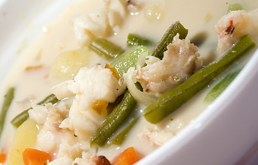 Image showing lobster soup Nicaraguan style vegetables