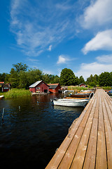 Image showing Jetty with boats