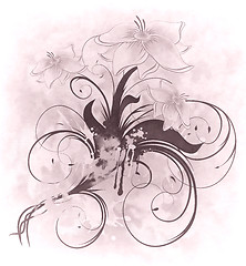 Image showing Floral grunge background
