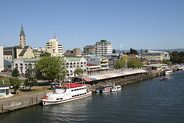 Image showing The Center of the Chilean town Valdivia