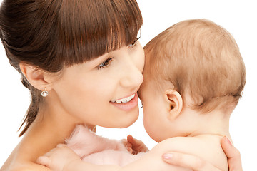 Image showing happy mother with adorable baby