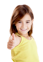 Image showing Girl with thumbs up