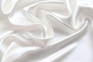 Image showing Smooth elegant white silk 