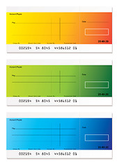 Image showing Modern payment cheque