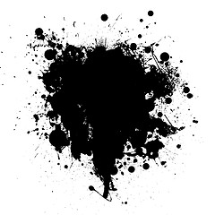 Image showing Black ink splatter