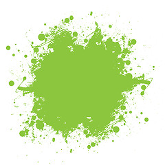 Image showing Green ink splatter