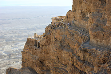 Image showing Masada, road to the North Palace