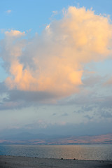 Image showing Lake Kinneret at dawn 