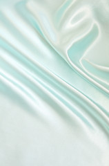 Image showing Smooth elegant blue silk 