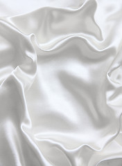 Image showing Smooth elegant white silk as wedding background 