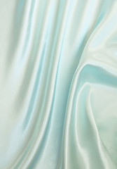 Image showing Smooth elegant blue silk as background