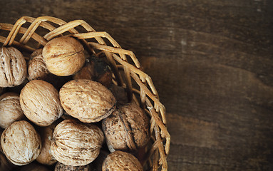 Image showing walnuts in the basket