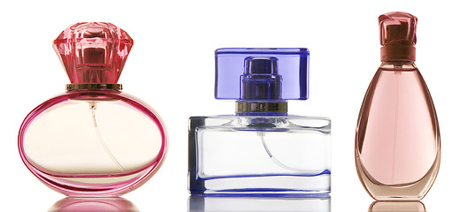 Image showing Perfume in a glass bottles