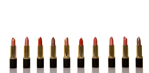 Image showing glamor shiny lipsticks