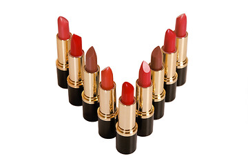 Image showing glamor shiny lipsticks