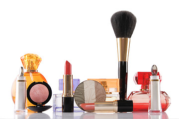 Image showing perfume and make-up, beauty concept
