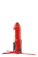 Image showing melted red lipstick