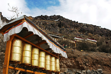 Image showing Prayer wheels