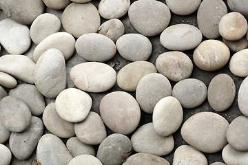 Image showing abstract background with round peeble stones