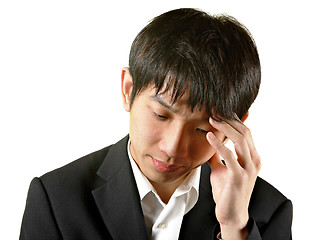 Image showing man with head ache