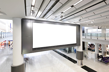 Image showing Blank billboard indoor