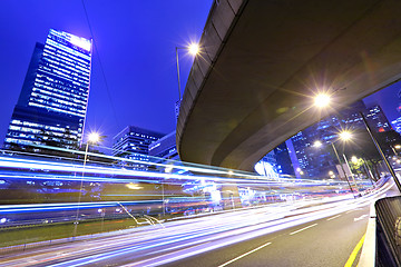 Image showing traffic in city at night