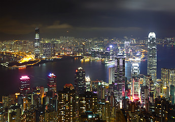 Image showing Hong Kong skyline at night