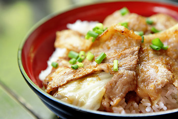 Image showing pork with rice