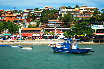 Image showing Boats over the sea in Buzios,Rio de janeiro, Brazil