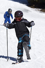 Image showing young boy skiing