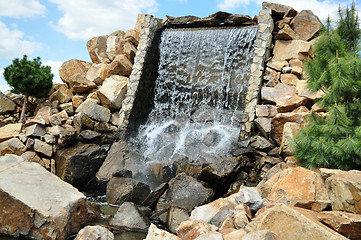 Image showing Artificial waterfall 