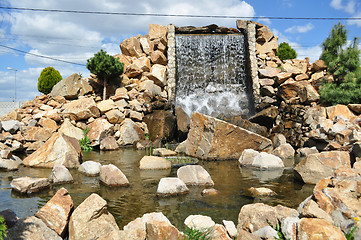 Image showing Artificial waterfall