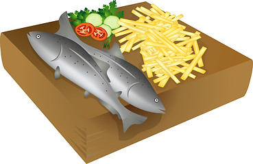 Image showing Fish and chips