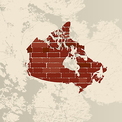 Image showing Canada wall map