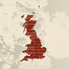 Image showing England wall map