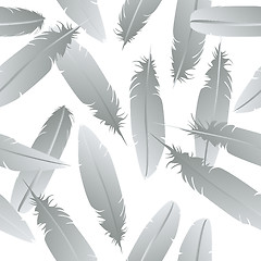 Image showing Seamless feathers pattern 