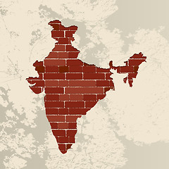 Image showing India wall map