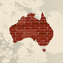 Image showing Australia wall map