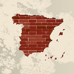 Image showing Spain wall map