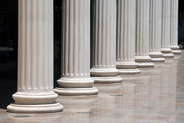 Image showing Column array with a Greek doric-style base