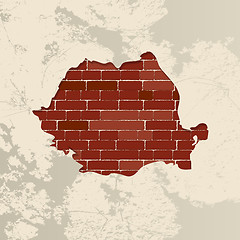 Image showing Romania wall map