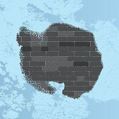 Image showing Antarctica wall map