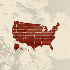 Image showing USA wall map