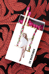 Image showing Pinup Girl Matchstick Box